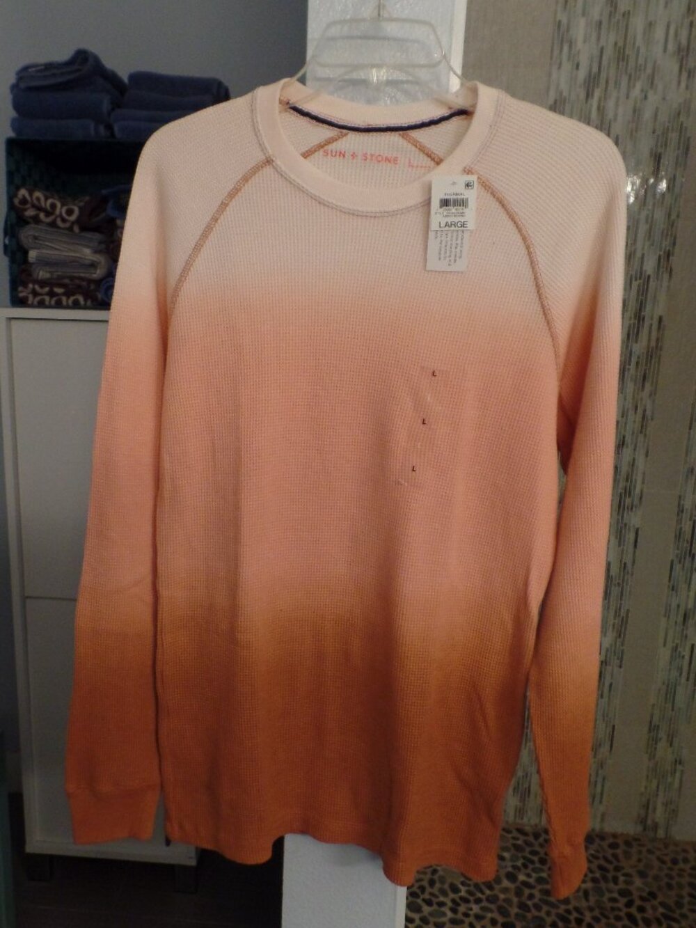 SUN + STONE Men's Thermal Shirt NWT Large